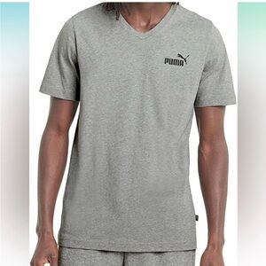 [8 LEFT] PUMA Essentials+ Gray V-Neck Tee - NWOT Size Large